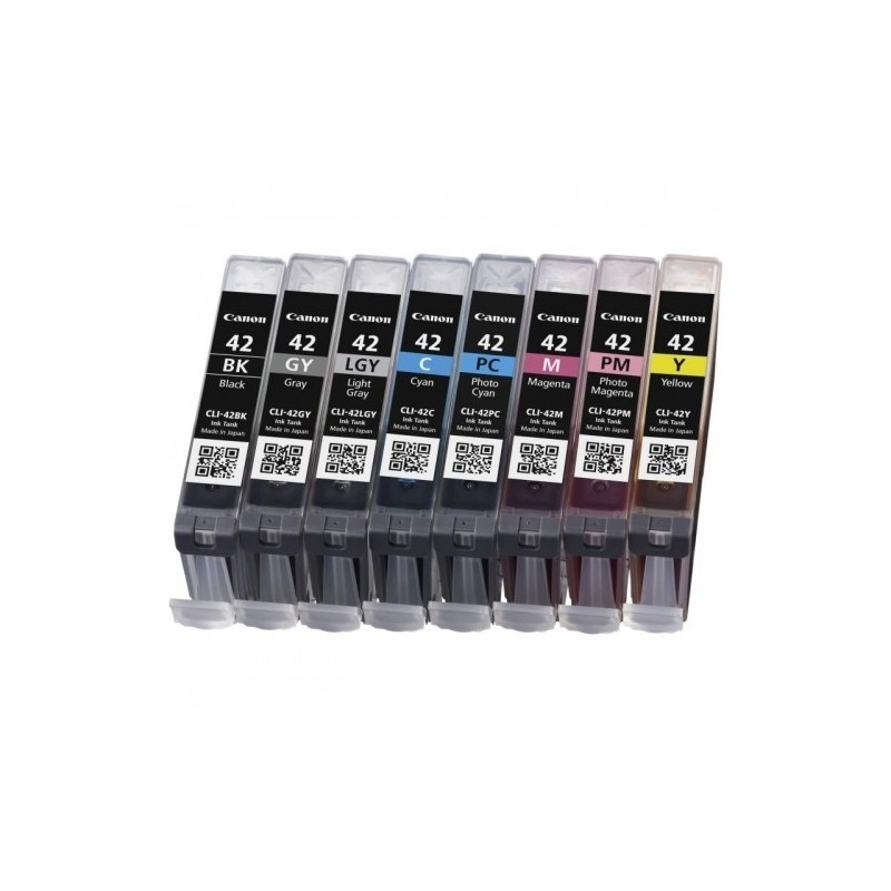Canon CLI-42 BK C M Y PM PC GY LGY ink cartridge 8 pc(s) Original Standard Yield Black, Cyan, Grey, Light grey, Magenta, Photo