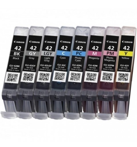 Canon CLI-42 BK C M Y PM PC GY LGY ink cartridge 8 pc(s) Original Standard Yield Black, Cyan, Grey, Light grey, Magenta, Photo