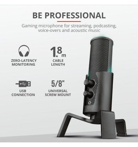 Trust GXT 258 Fyru Black PC microphone