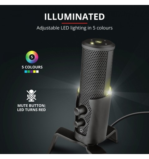 Trust GXT 258 Fyru Noir Microphone de PC