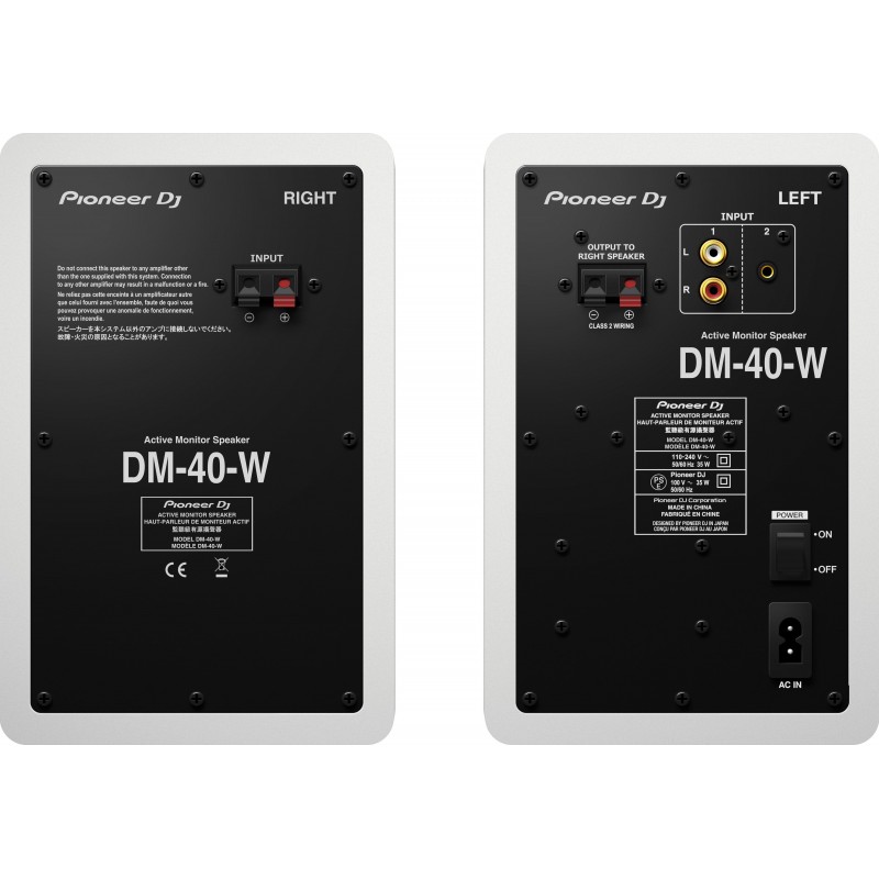 Pioneer DM-40-W altoparlante 2-vie Bianco Cablato