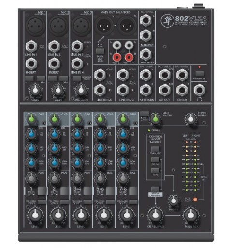 Mackie 802VLZ4 mixer audio 8 canali 20 - 20000 Hz