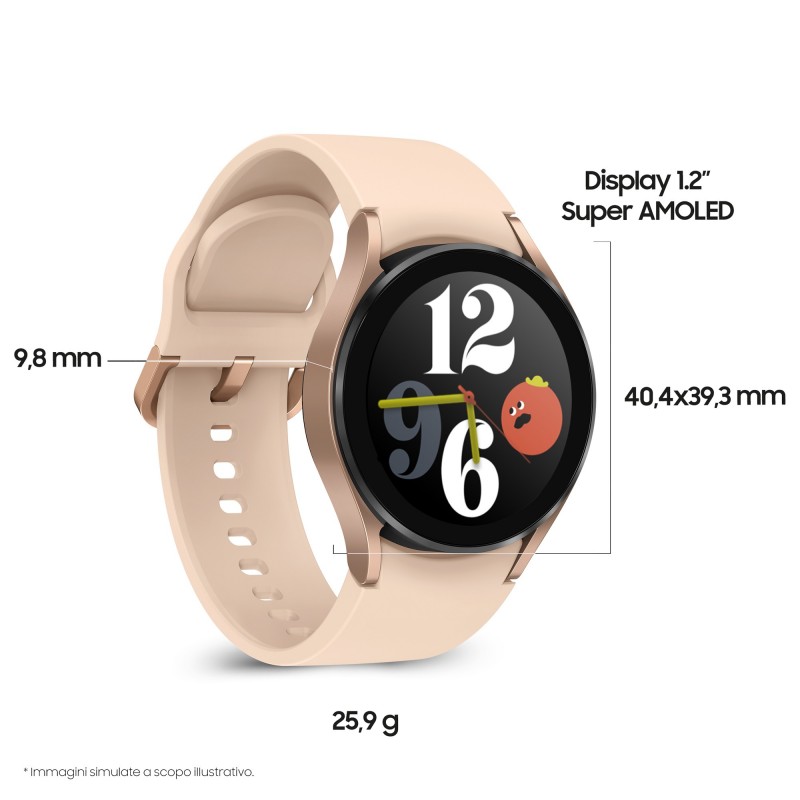 Samsung Galaxy Watch 4 40mm 3.05 cm (1.2") SAMOLED Gold GPS (satellite)