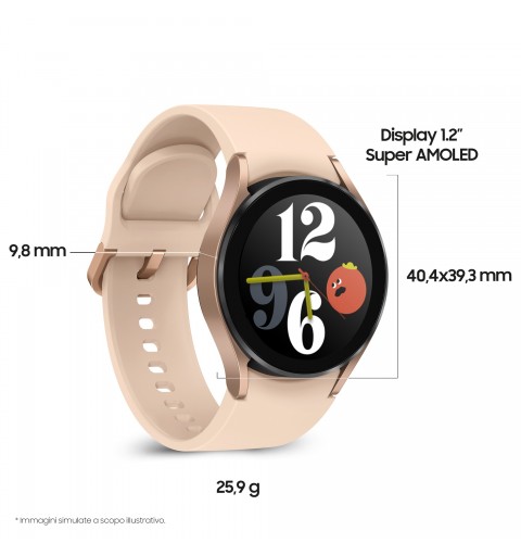 Samsung Galaxy Watch 4 40mm 3.05 cm (1.2") SAMOLED Gold GPS (satellite)