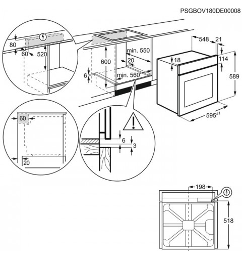 Electrolux ROB3201AOR forno 72 L A Nero