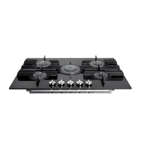 Hotpoint FTGHG 751 D HA(BK) hobs Negro Integrado 75 cm Encimera de gas 5 zona(s)