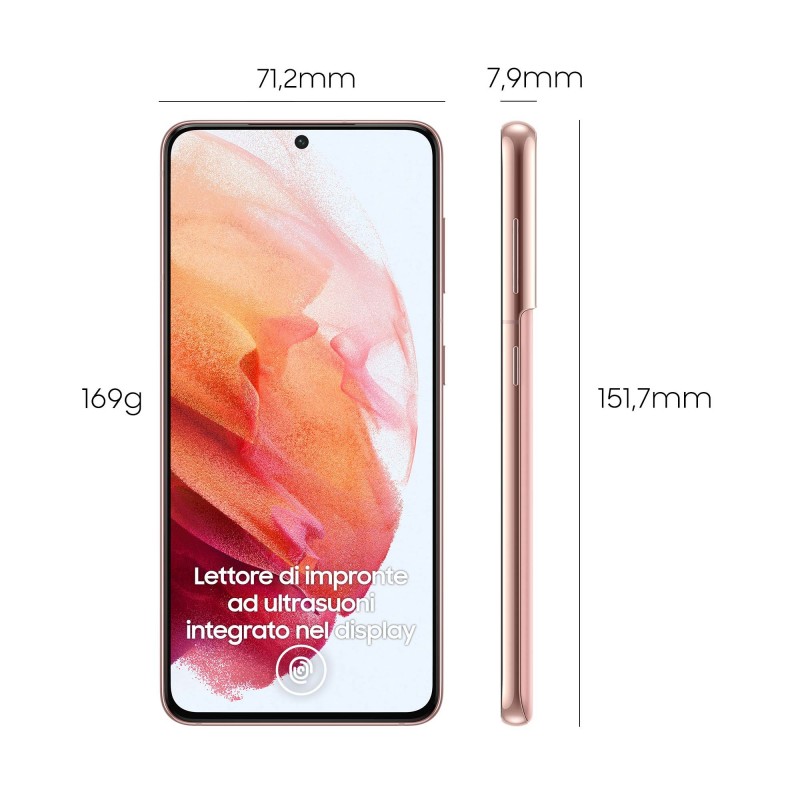 Samsung Galaxy S21 5G SM-G991B 15,8 cm (6.2") Double SIM Android 11 USB Type-C 8 Go 256 Go 4000 mAh Rose