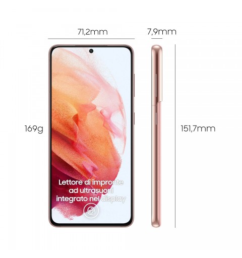 Samsung Galaxy S21 5G SM-G991B 15,8 cm (6.2") Double SIM Android 11 USB Type-C 8 Go 256 Go 4000 mAh Rose