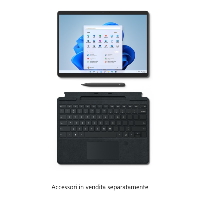 Microsoft Surface Pro 8 256 GB 33 cm (13") Intel Core i7 16 GB Wi-Fi 6 (802.11ax) Windows 11 Home Grafite
