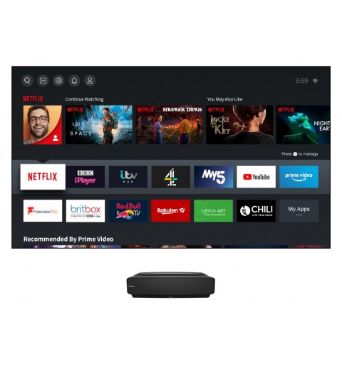 Hisense 88L5VGTUK Fernseher 2,24 m (88 Zoll) 4K Ultra HD Smart-TV WLAN Schwarz, Grau