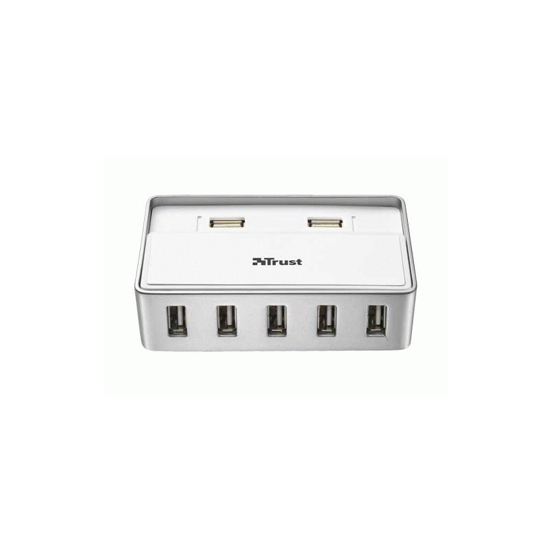 Trust 7 Port USB 2.0 Hub for Mac UK Blanco