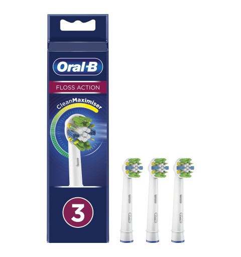 Oral-B FlossAction Testine Di Ricambio Con Tecnologia CleanMaximiser, Confezione da 3 Pezzi