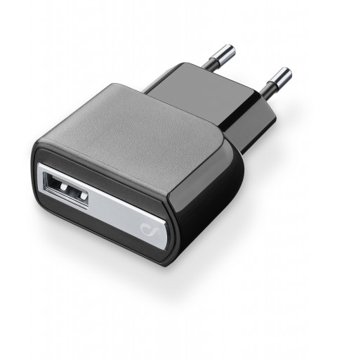 Cellularline USB Charger Ultra - Fast Charge Universale Caricabatterie veloce a 10W Nero