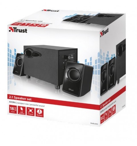 Trust Avora 2.1 9 W Negro 2.1 canales