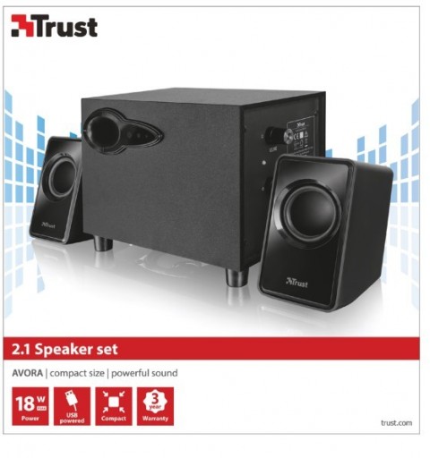 Trust Avora 2.1 9 W Black 2.1 channels