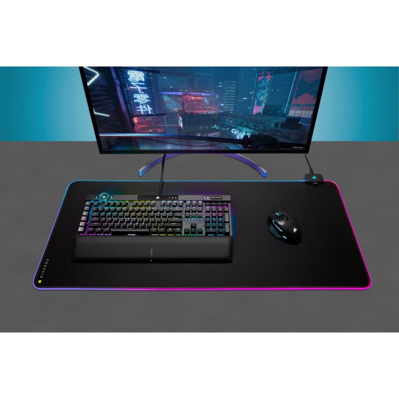Corsair MM700 RGB Tappetino per mouse per gioco da computer Nero