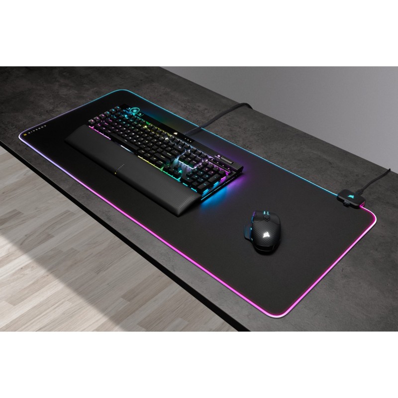 Corsair MM700 RGB Alfombrilla de ratón para juegos Negro