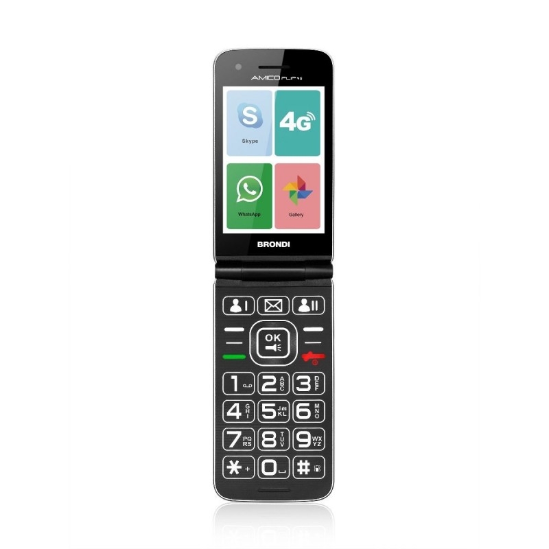Brondi Amico Flip 4G 8,89 cm (3.5") 136 g Plata Característica del teléfono