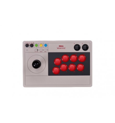 8Bitdo Arcade Stick Gris Bluetooth USB Joystick Analogique Numérique Nintendo Switch, Nintendo Switch Lite, PC