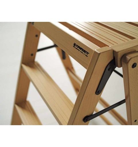 Foppapedretti LoSgabello step stool Beech, Metal, Plastic, Wood Black, Walnut