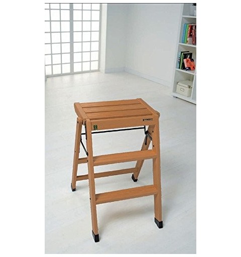 Foppapedretti LoSgabello step stool Beech, Metal, Plastic, Wood Black, Walnut