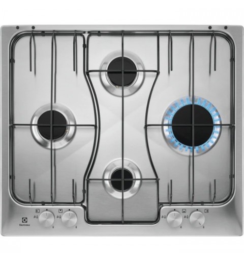 Electrolux RGG6242LOX Acier inoxydable Intégré (placement) 60 cm Gaz 4 zone(s)