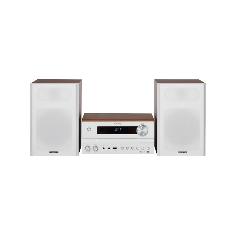 Kenwood M-820DAB Microsistema audio per la casa 50 W Bianco, Legno