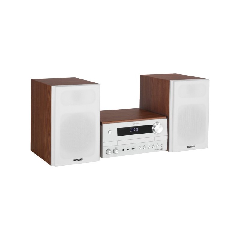 Kenwood M-820DAB Microsistema audio per la casa 50 W Bianco, Legno