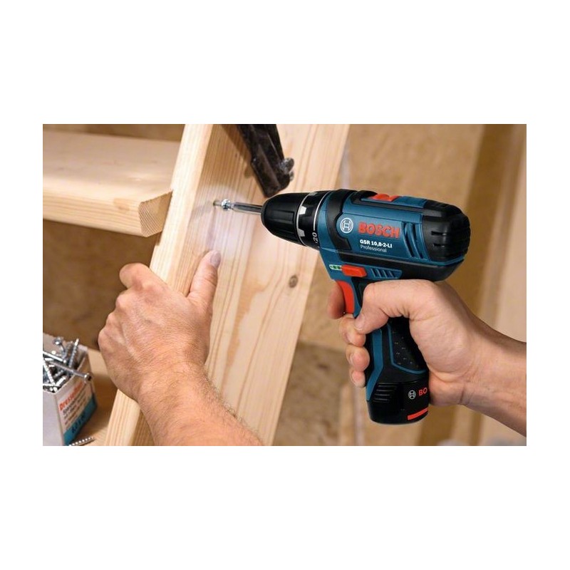 Bosch GSR 10,8-2-LI Sans clé 950 g Noir, Bleu