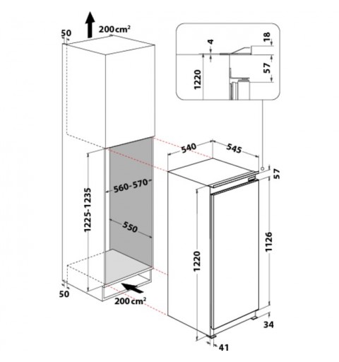 Indesit S 12 A1 D I 1 réfrigérateur Intégré (placement) 209 L F Acier inoxydable