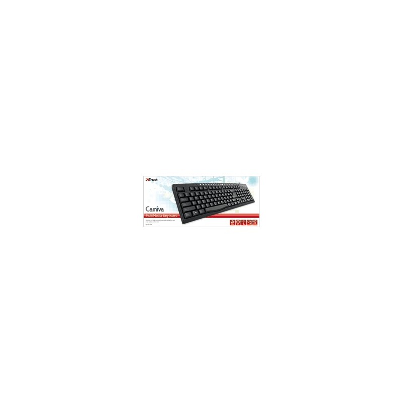 Trust Multimedia keyboard USB + PS 2 QWERTY Black