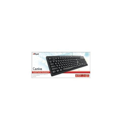 Trust Multimedia Keyboard clavier USB + PS 2 QWERTY Noir