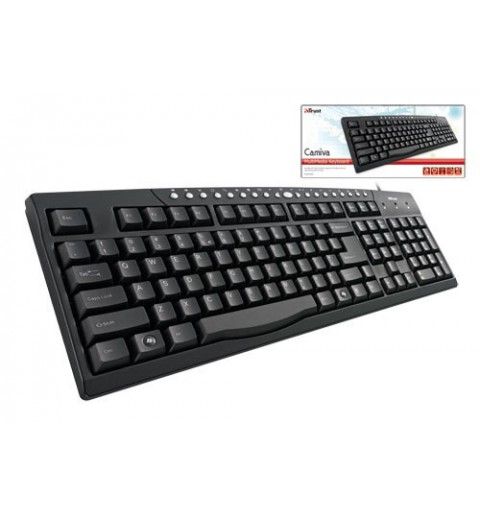 Trust Multimedia Keyboard tastiera USB + PS 2 QWERTY Nero