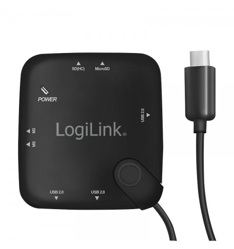 LogiLink UA0345 hub de interfaz USB 2.0 Micro-B 480 Mbit s Negro