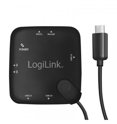 LogiLink UA0345 hub di interfaccia USB 2.0 Micro-B 480 Mbit s Nero