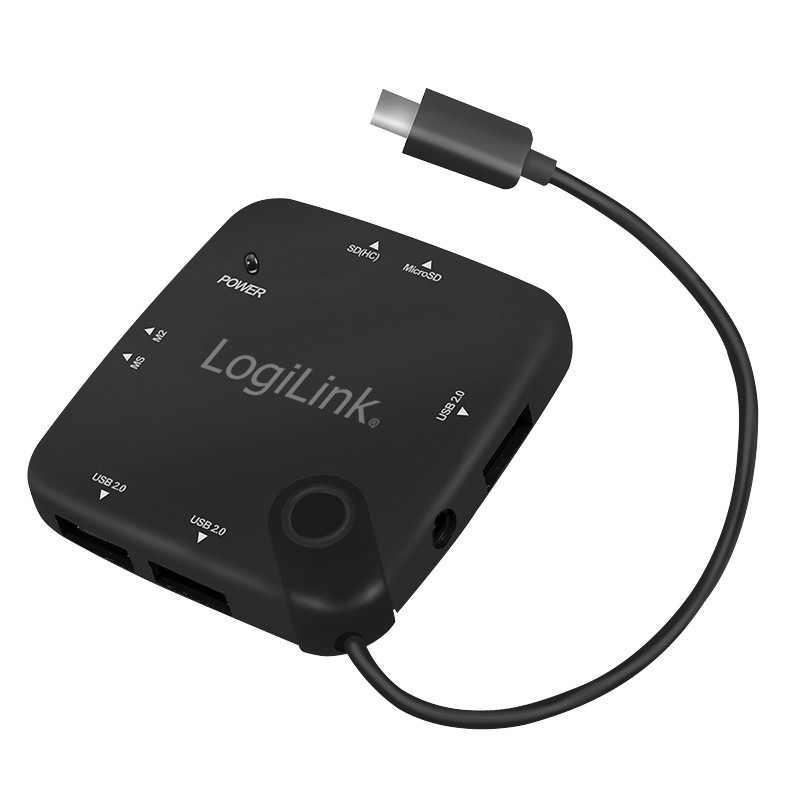 LogiLink UA0345 hub di interfaccia USB 2.0 Micro-B 480 Mbit s Nero