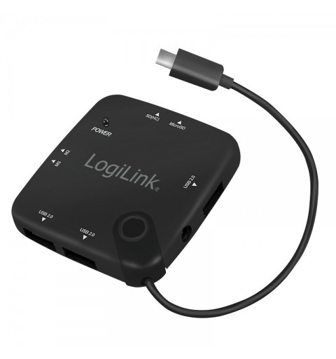 LogiLink UA0345 hub di interfaccia USB 2.0 Micro-B 480 Mbit s Nero