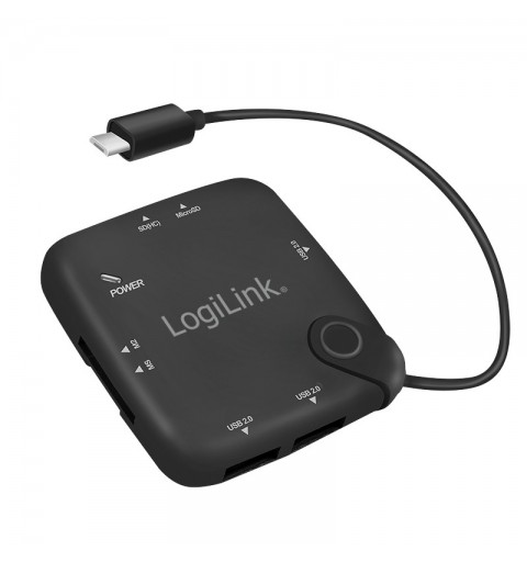 LogiLink UA0345 hub di interfaccia USB 2.0 Micro-B 480 Mbit s Nero