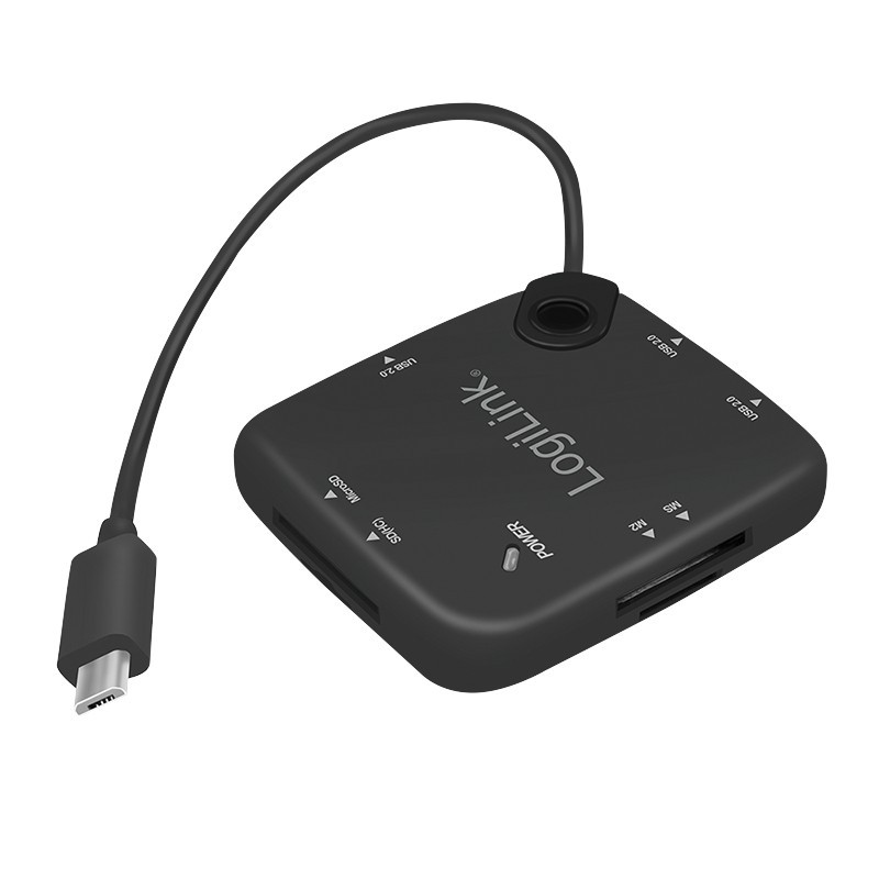 LogiLink UA0345 hub di interfaccia USB 2.0 Micro-B 480 Mbit s Nero