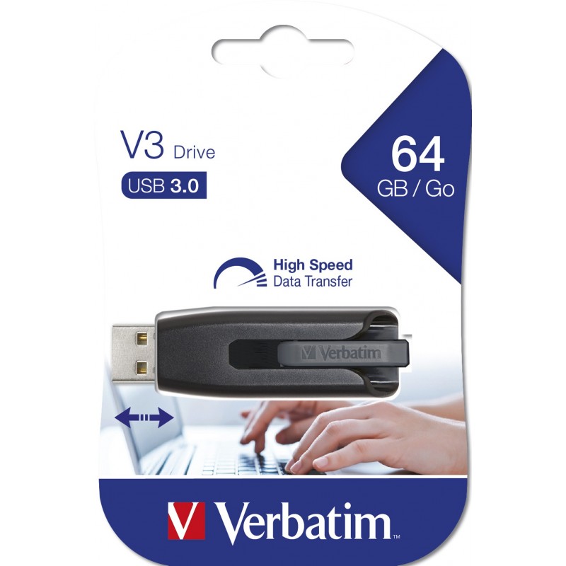 Verbatim V3 - Unidad USB 3.0 64 GB - Negro