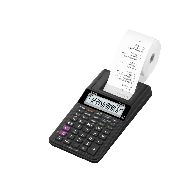 Casio HR-8RCE calculatrice Bureau Calculatrice imprimante Noir