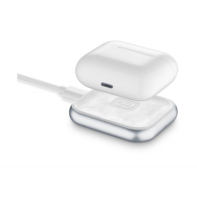 Cellularline Power Base - AirPods, AirPods Pro Base di ricarica wireless per AirPods Bianco