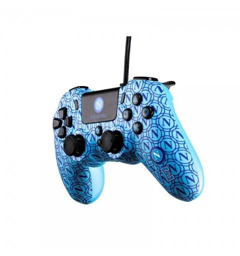 Qubick SSC Napoli Noir, Bleu USB Manette de jeu Analogique Numérique PC, PlayStation 4, Playstation 3