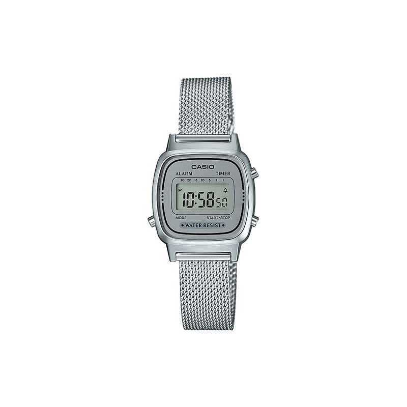 Casio LA670WEM-7EF orologio Orologio da polso Unisex Elettronico Argento