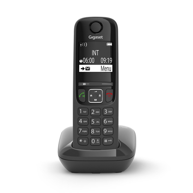 Gigaset AS690 Teléfono DECT analógico Identificador de llamadas Negro