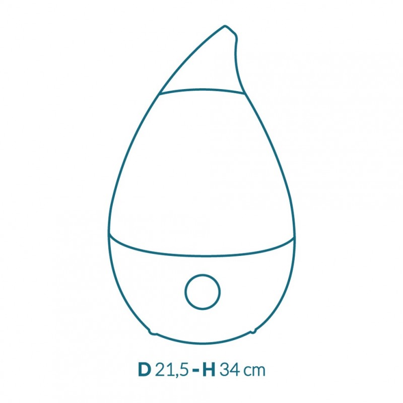 Arya HD Neptune Plus-S humidificador 3,5 L Azul, Blanco