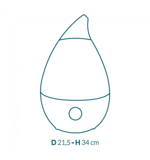 Arya HD Neptune Plus-S humidificador 3,5 L Azul, Blanco