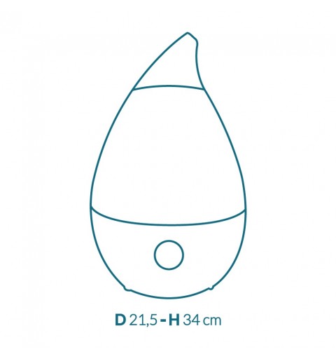 Arya HD Neptune Plus-S humidifier 3.5 L Blue, White