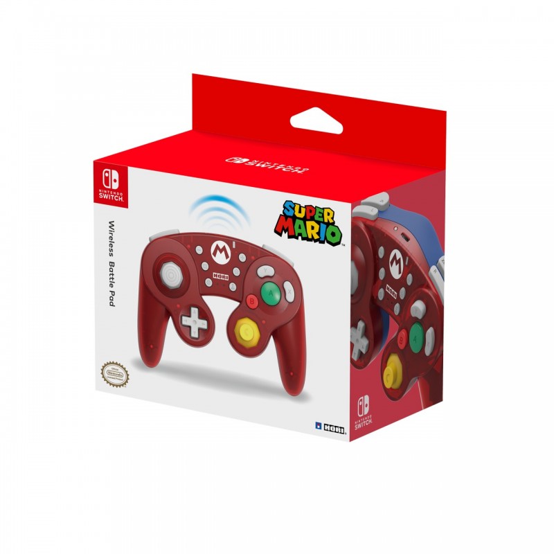 Hori Wireless Battle Pad (Mario) for Nintendo Switch Rouge Bluetooth Manette de jeu Analogique Numérique