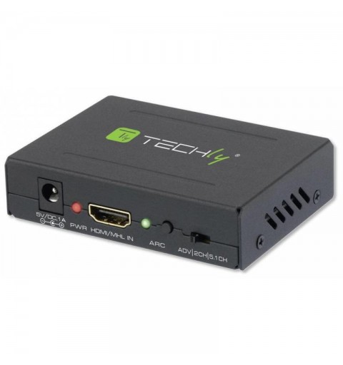 Techly IDATA HDMI-EA convertidor de audio Negro